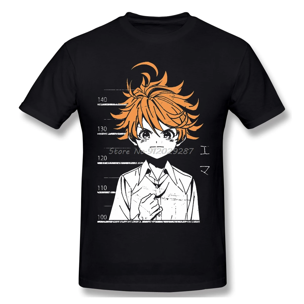 

Fashion Emama Boy Clothes Design Anime The Promised Neverland Manga Cotton Camiseta Men T-Shirt