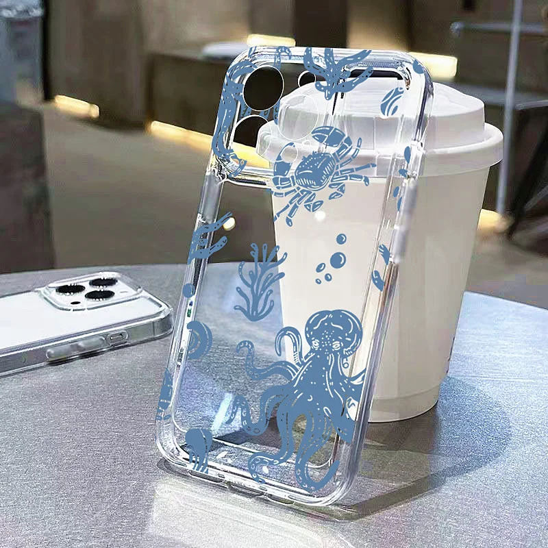 Мягкий прозрачный чехол для телефона Samsung Galaxy A15 A35 A55 A53 A54 A33 A34 A14 5G S24 S23 Plus S22 S21 Ultra FE