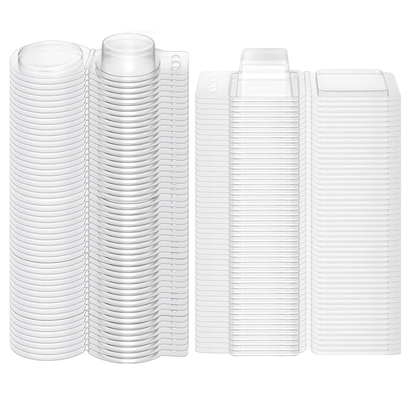 

100 шт., прозрачные пустые пластиковые формы для расплава воска