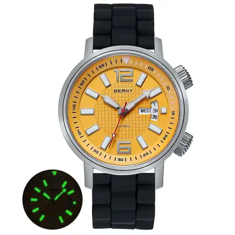 Miyota 8205 20Atm Diver Automatisch mechanisch horloge mannen sport lichtgevende saffier waterdichte polshorloge zwemmen zelf kronkelend horloge