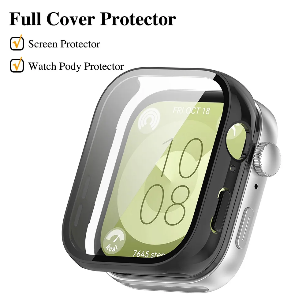 Стекло + чехол для Huawei Watch Fit 3 Закаленное стекло пленка против царапин PC Бампер