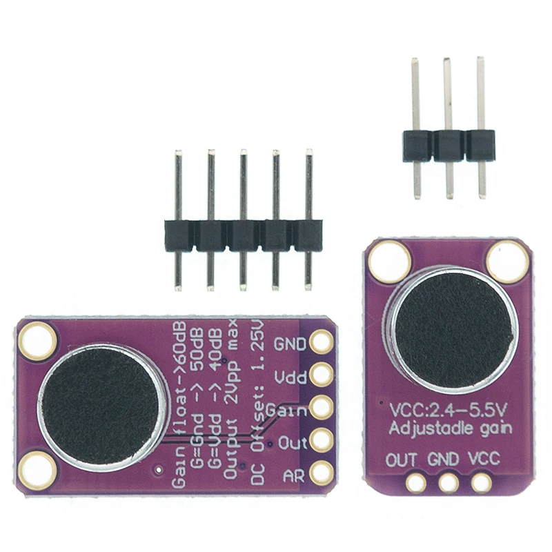 Микрофон MAX9814 MAX4466 с автоматическим управлением усилением, модуль датчика звука, настольная плата для Arduino, печатная плата, комплект «сделай сам»