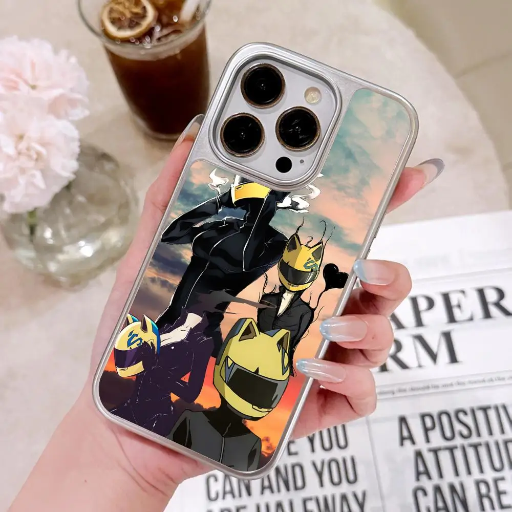 Чехол для телефона с аниме-дизайном Durarara для iPhone 17, 16, 15, 14, 13, 12, 11 Air Pro Max Plus, гальванизированное серебряное покрытие (art.: 3920da08d2ea0) - 3920da08d2ea0