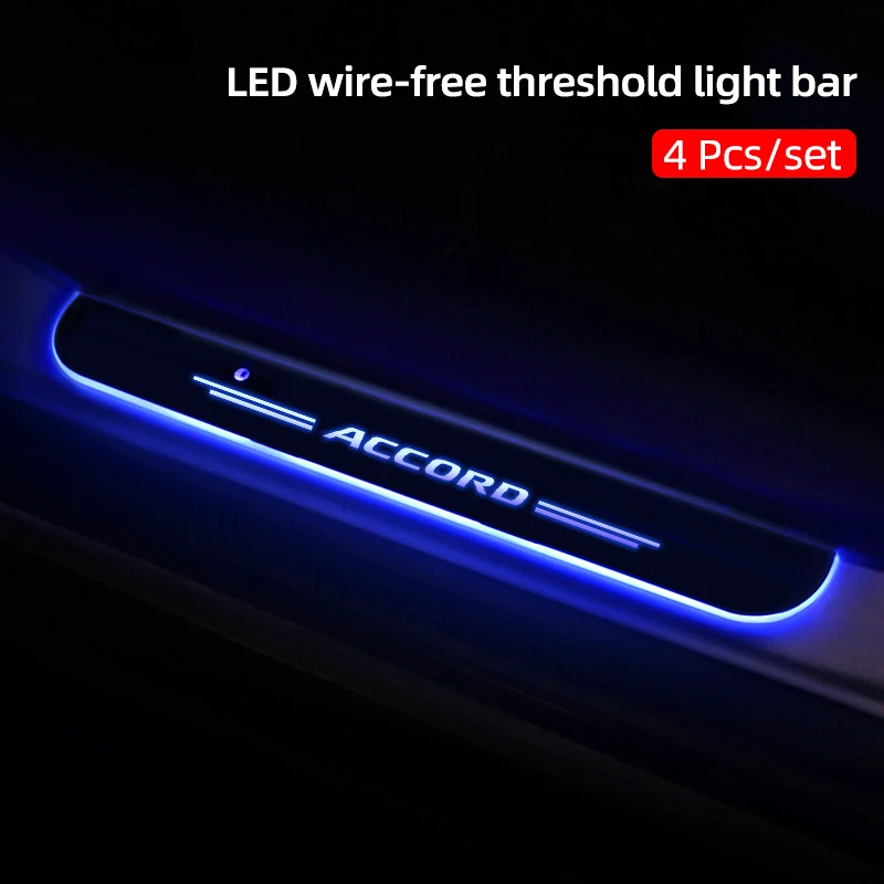 

Светильник для двери автомобиля для Honda Accord 7 8 9 10 2022 2021 2020 2019 2018 2009 2017, украшение для порога двери, педаль для интерьера