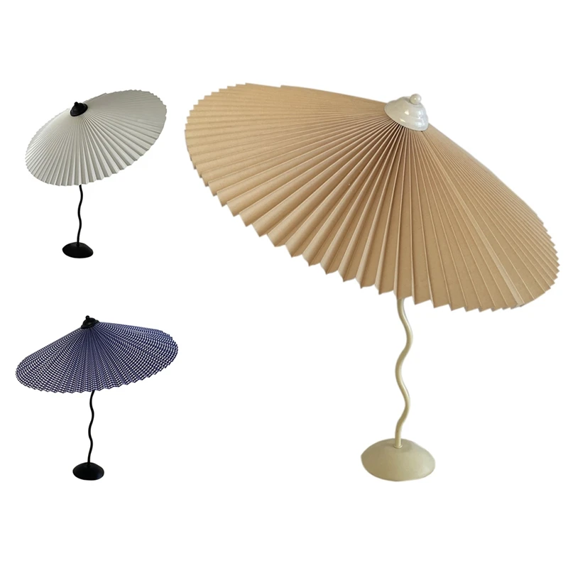 

Скандинавские прикроватные светильники для спальни, минималистичные Настольные светильники оригами, винтажные плиссированные зонтики, ла...