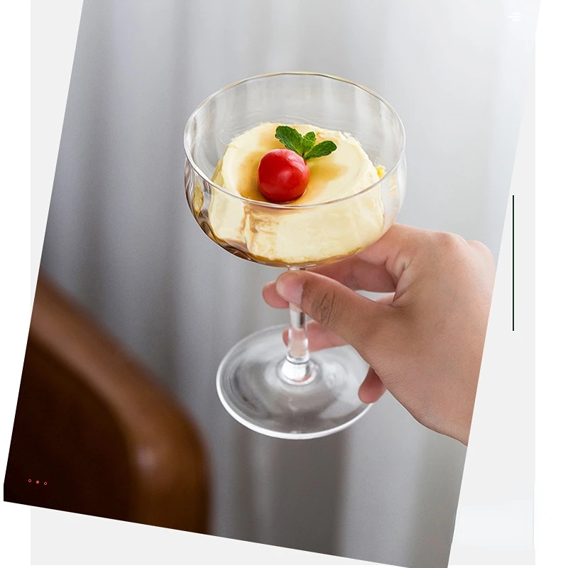 

Nordic Dessert Cup Phnom Penh Cocktail Glass Goblet Ice Cream Bowl Cold Dish Bowls Snack Yogurt Container for Wedding Party