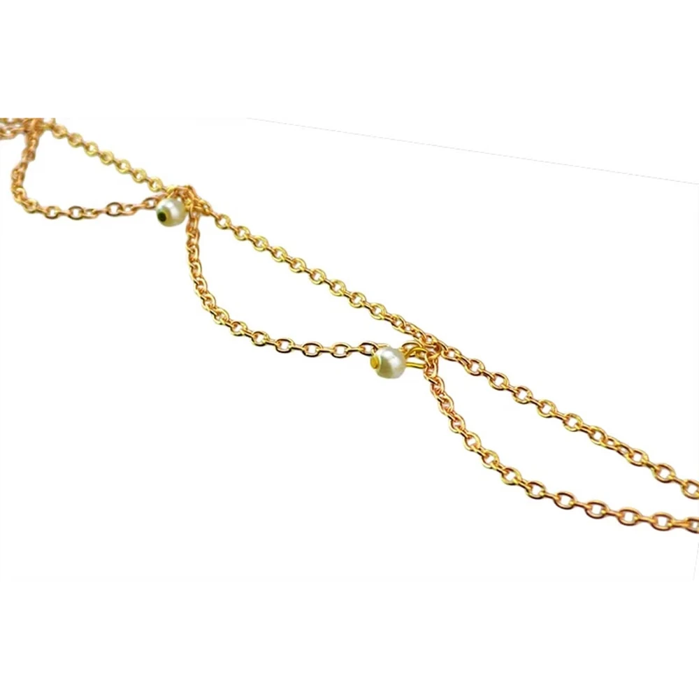 Женская цепочка для волос в этническом стиле золотистая богемном свадебные