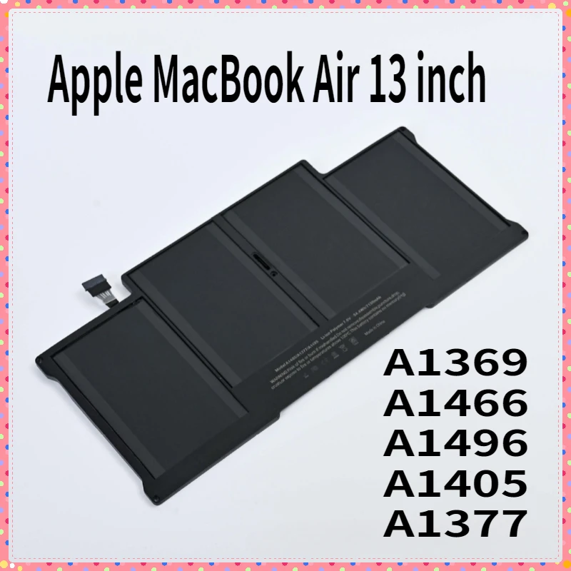 Подходит для Apple MacBook Air 13 дюймов A1369 A1466 A1496 Аккумулятор A1405 A1377 7 6 В 54 4 Втч 7150 мАч