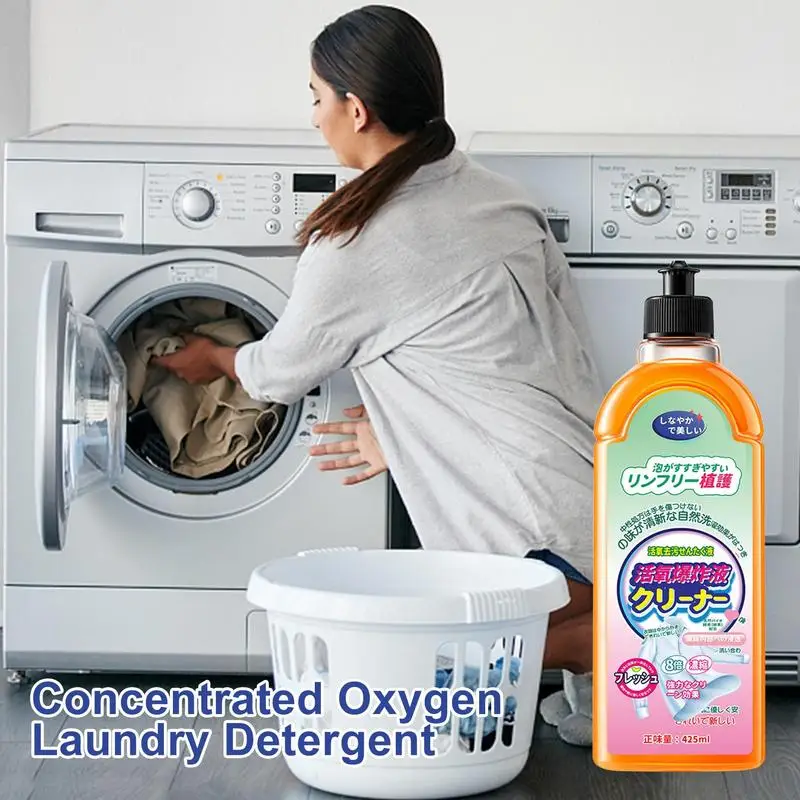 

Laundry Detergent 425ml Oil Stain Remover for Clothes Mild Concentrated oxygen based Laundry cleaner household accessories