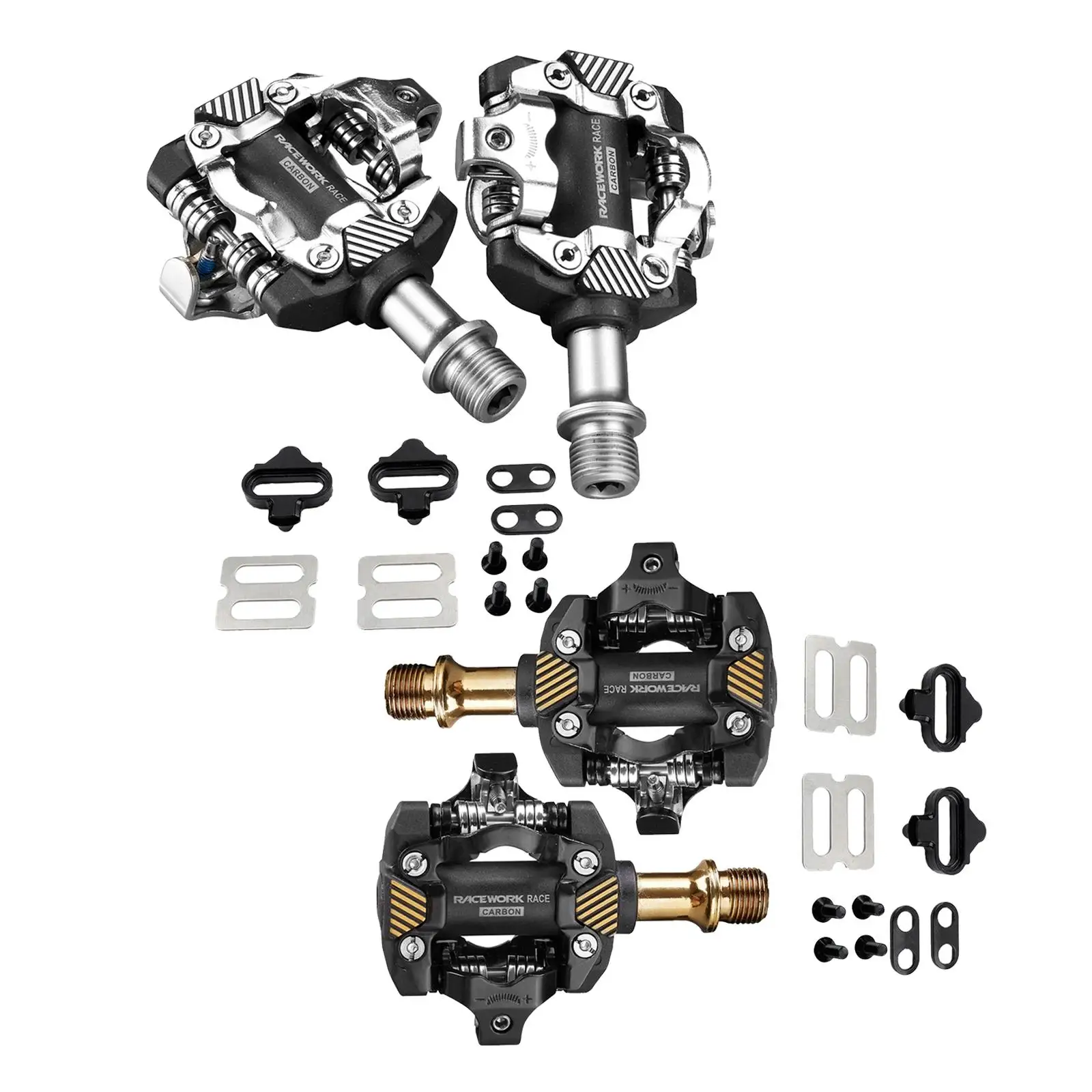 Велосипедные Углеродные педали набор шипов педаль без клипсов для езды на горном