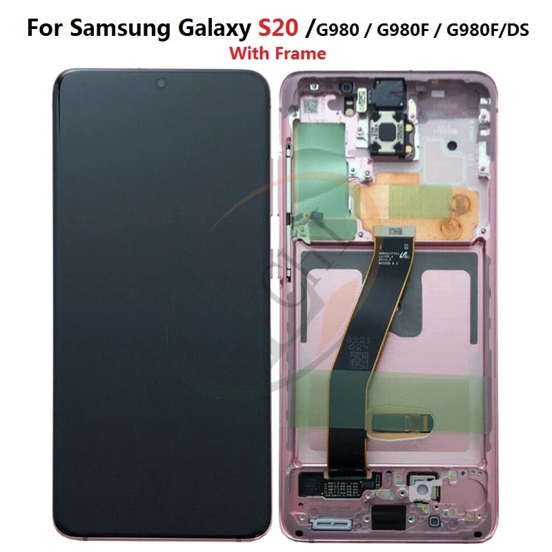 Для Samsung Galaxy S20 Lcd G980 G980F G980F/DS с рамкой дисплей сенсорный экран дигитайзер для s20 plus