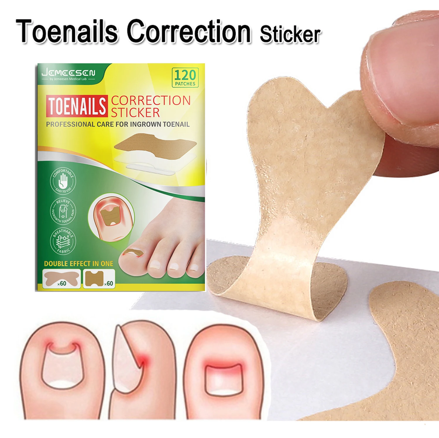 Корректор для вросших ногтей Jemeesen наклейка лечения паронихии педикюр