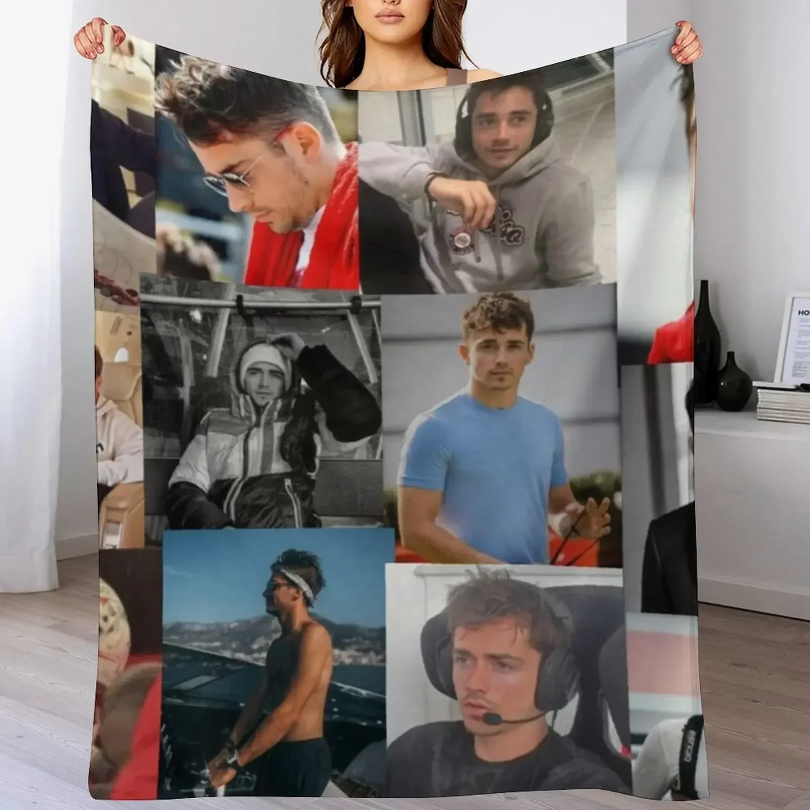 Картинный коллаж Charles Leclerc одеяло пушистые одеяла для путешествий диванов