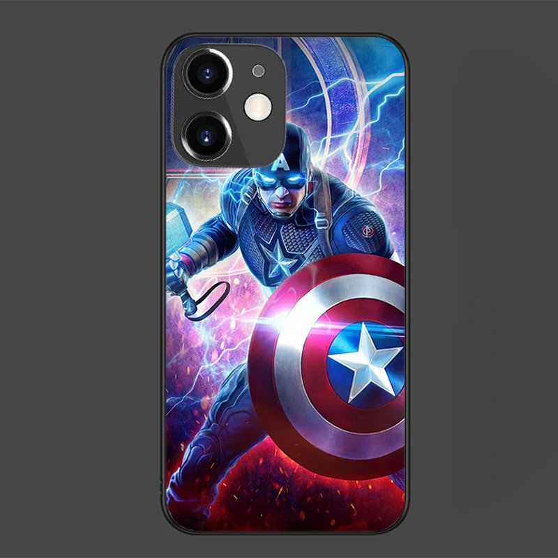 Captain America phone cover For IPhone 11 7 8P X XR XS MAX 11 12pro 13 pro max 13 promax Cartoon Cute Soft Shell Phone Case