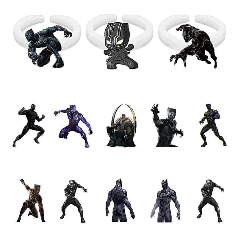 Кольцо из акриловой смолы с рисунком мультфильма мстители | Украшения и