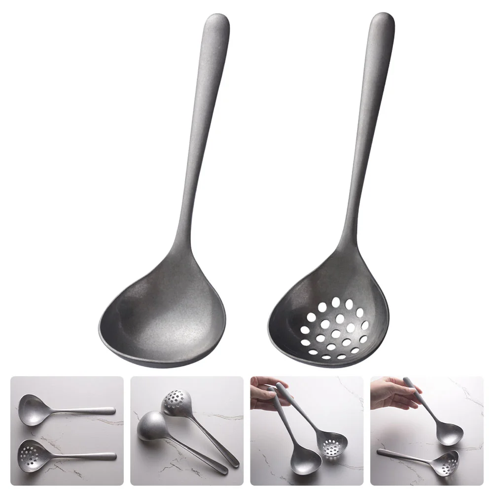 

Spoon Ladle Strainer Soup Skimmer Slotted Colander Cooking Serving Stainless Steel Oil Scoops Handle Scoopfilter Hot Pot Hotpot