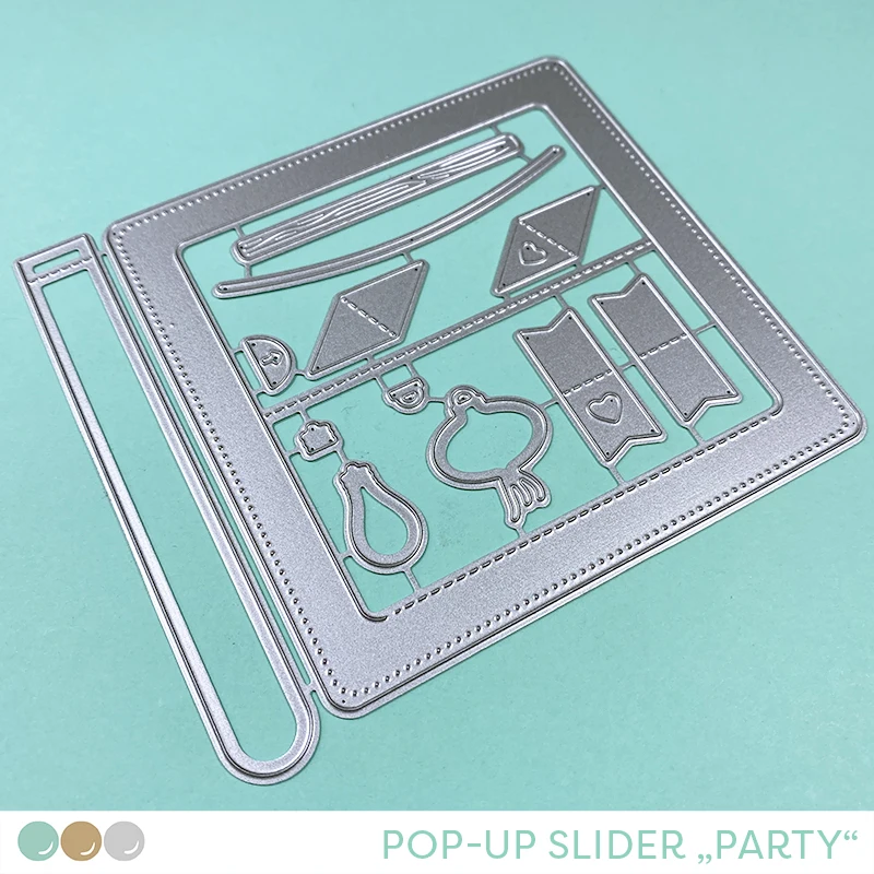 

Pop-up Slider Party Metal Cutting Dies Scrapbook Embossed Make Paper Card Album Diy Craft Template Decoration Cut 2023