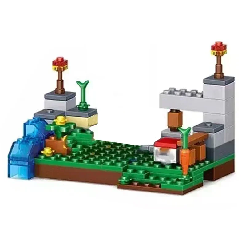 Набор Для Сборки Кирпичей Mountain Cave Village Farm — Игрушка-зомби Алекс Battle Block В Подарок