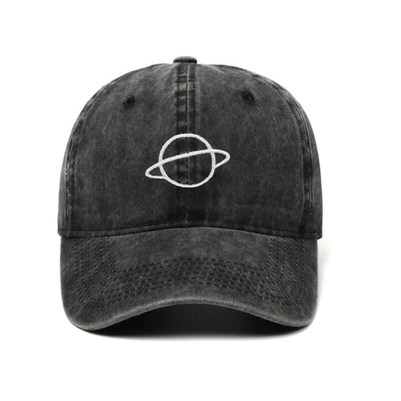 

Бейсболка с вышивкой в виде планеты, хлопковая кепка в стиле хип-хоп, Спортивная изогнутая, от солнца, для мужчин и Пап