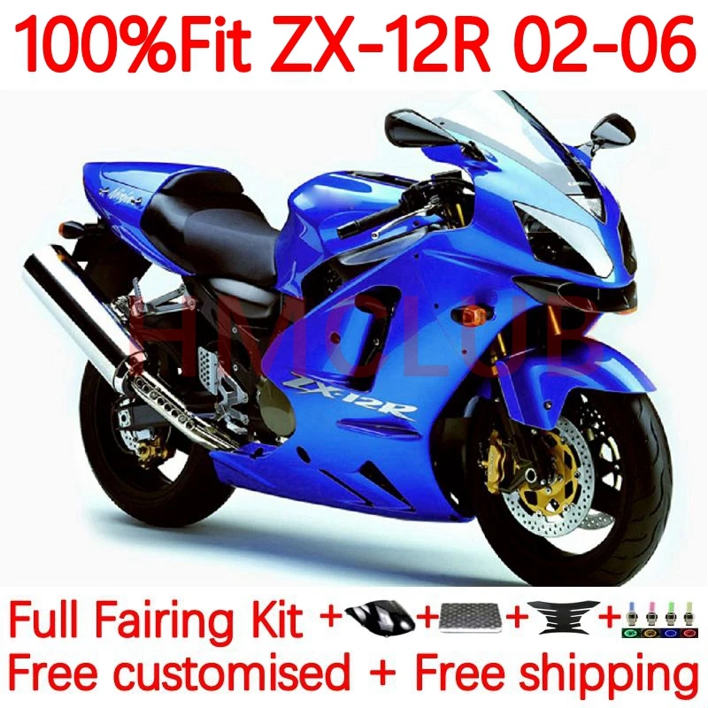 

Инъекция + бак для KAWASAKI NINJA синяя Глянцевая ZX 12R 1200CC ZX12R 2002 2003 2004 2005 2006 фотообойма 02 03 04 05 06 76No.45