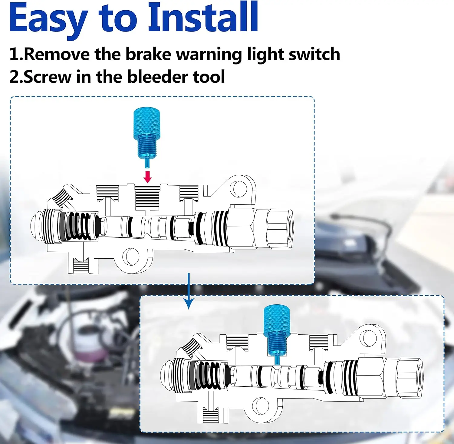 Комбинированные клапаны для прокачки тормозов совместимые с DISC/DISC и DISC/DRUM PV2/PV4 AC