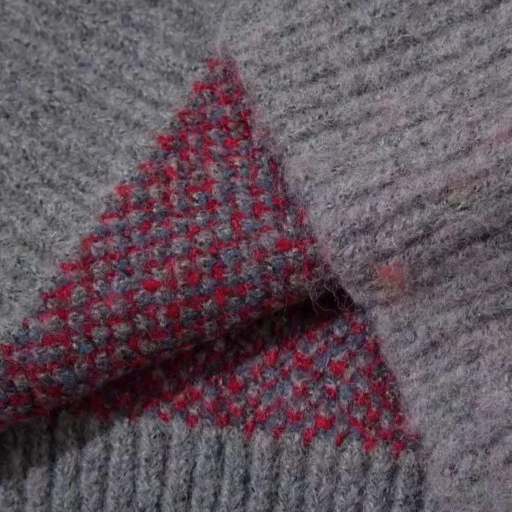 Модный осенне-зимний вязаный топ на флисовой подкладке с круглым вырезом базовый