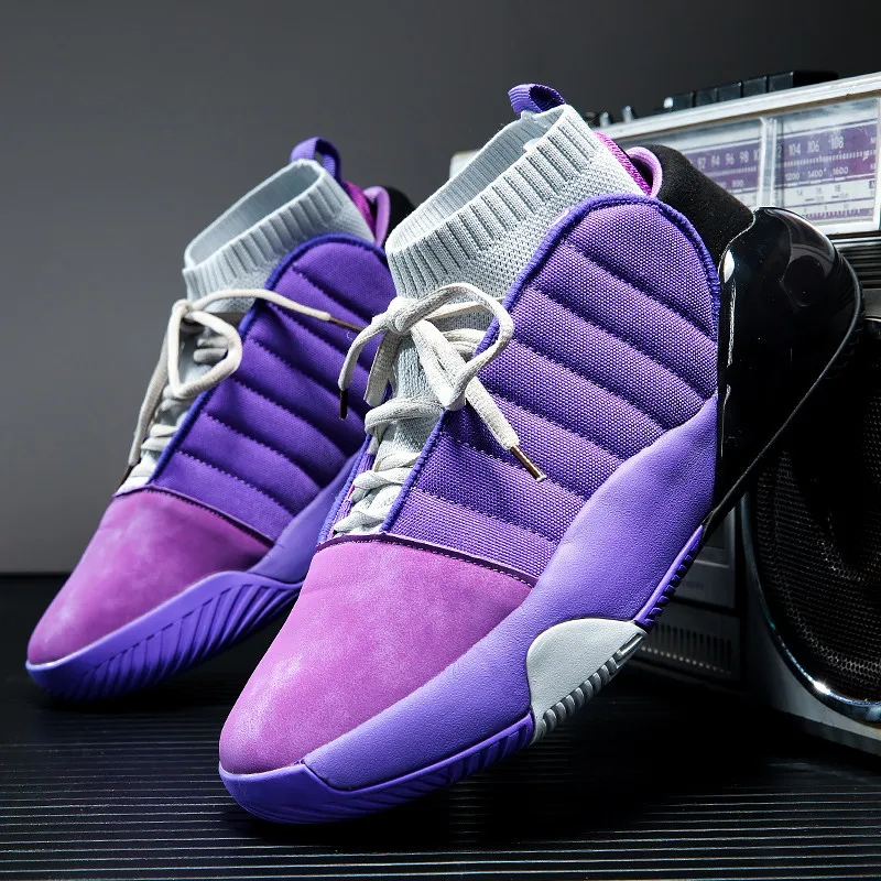 2023 Purple Basketball Shoes Men Professional Outdoor Training Sneakers Male High Quality Basketball Sneakers Mens Basket Hommes