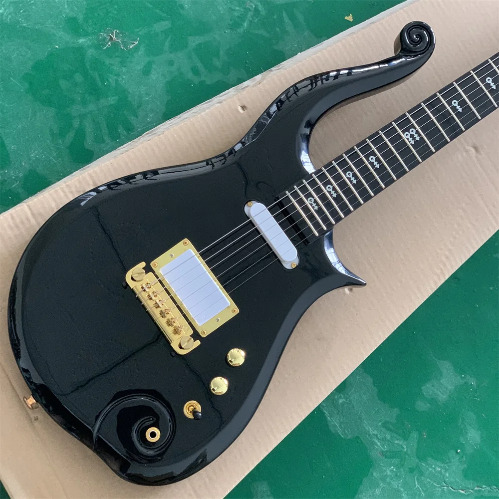 

In stock Prince transparent black electric guitar fillet can be customized guitars guitarra