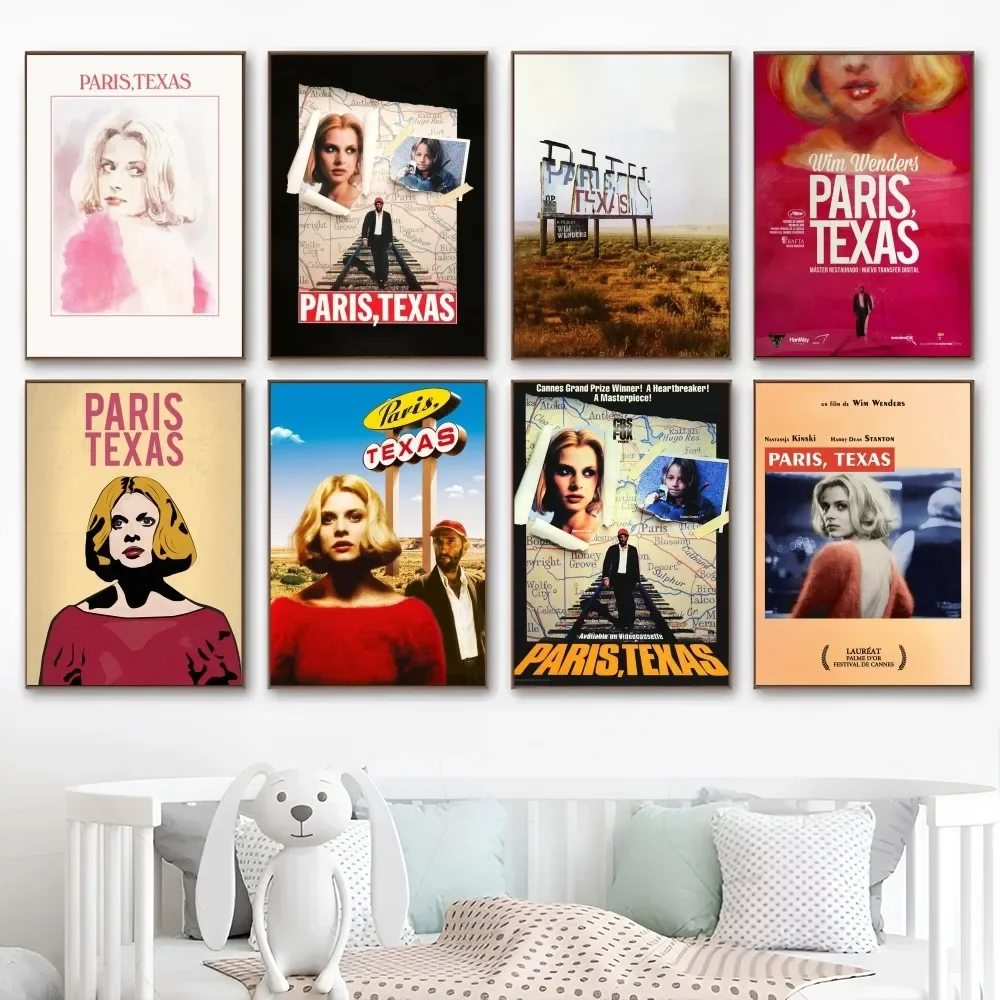 Парижский Техасский фильм сделай сам липкий плакат белая бумага печать плакаты
