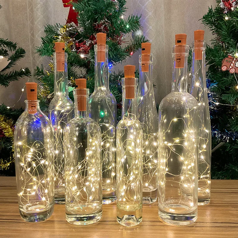 

Party Holiday Decoration for Home 10/20pcs Christmas Copper Wire String Light Wedding Lamp LED Cork Shaped Bottle Stopper Light