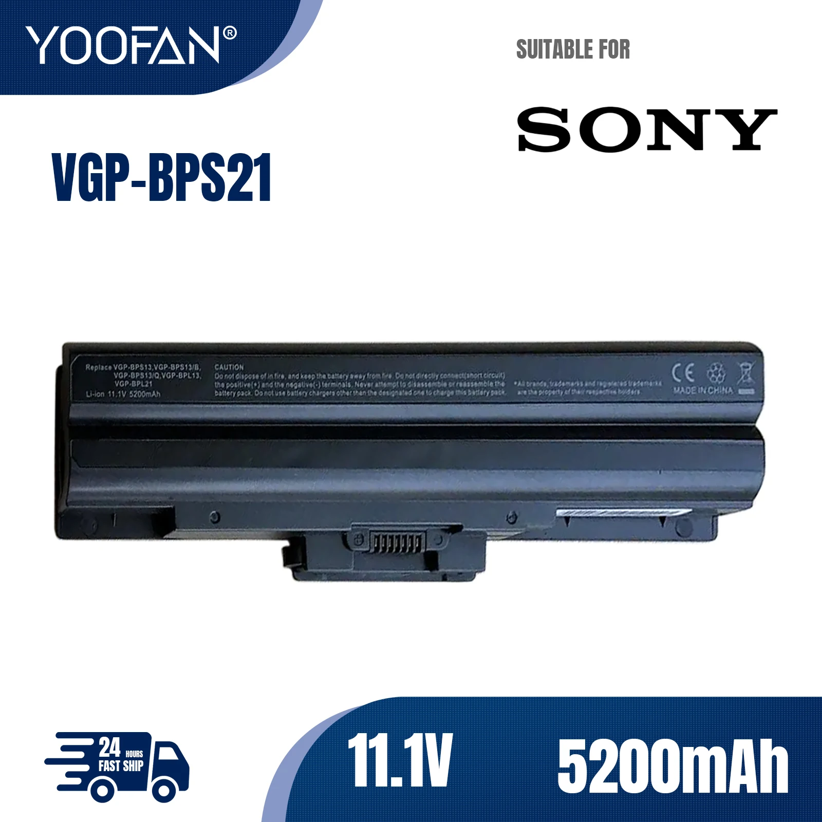 YOOFAN Аккумулятор VGP-BPS21 VGP-BPS21A для Sony VGP BPS21A BPS21B BPL21 VGP-BPS13/B BPS13/B VGP-BPS13 SVE11 VGN-CS27