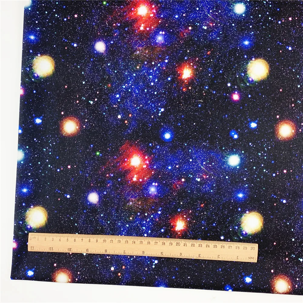 110cm Width Galaxy Starry Sky Cotton Fabric Space Printed Cloth Sewing Quilting Fabrics For Patchwork Needlework DIY Handmade
