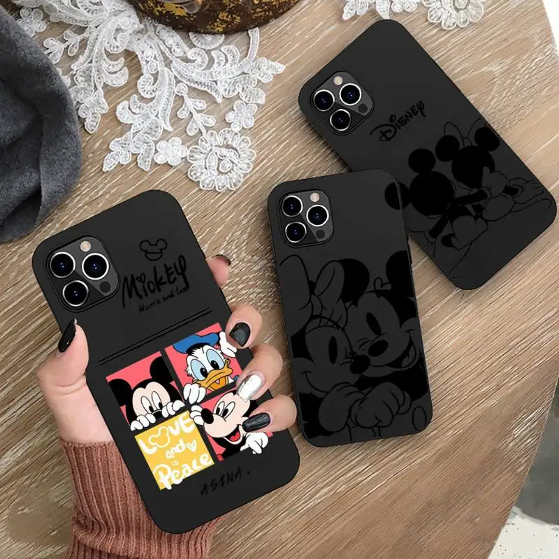 

Disney Mickey Minnie Mouse Phone Case For iphone 14 13 12 11 Pro XS MAX 8 7 Plus X XR Cover