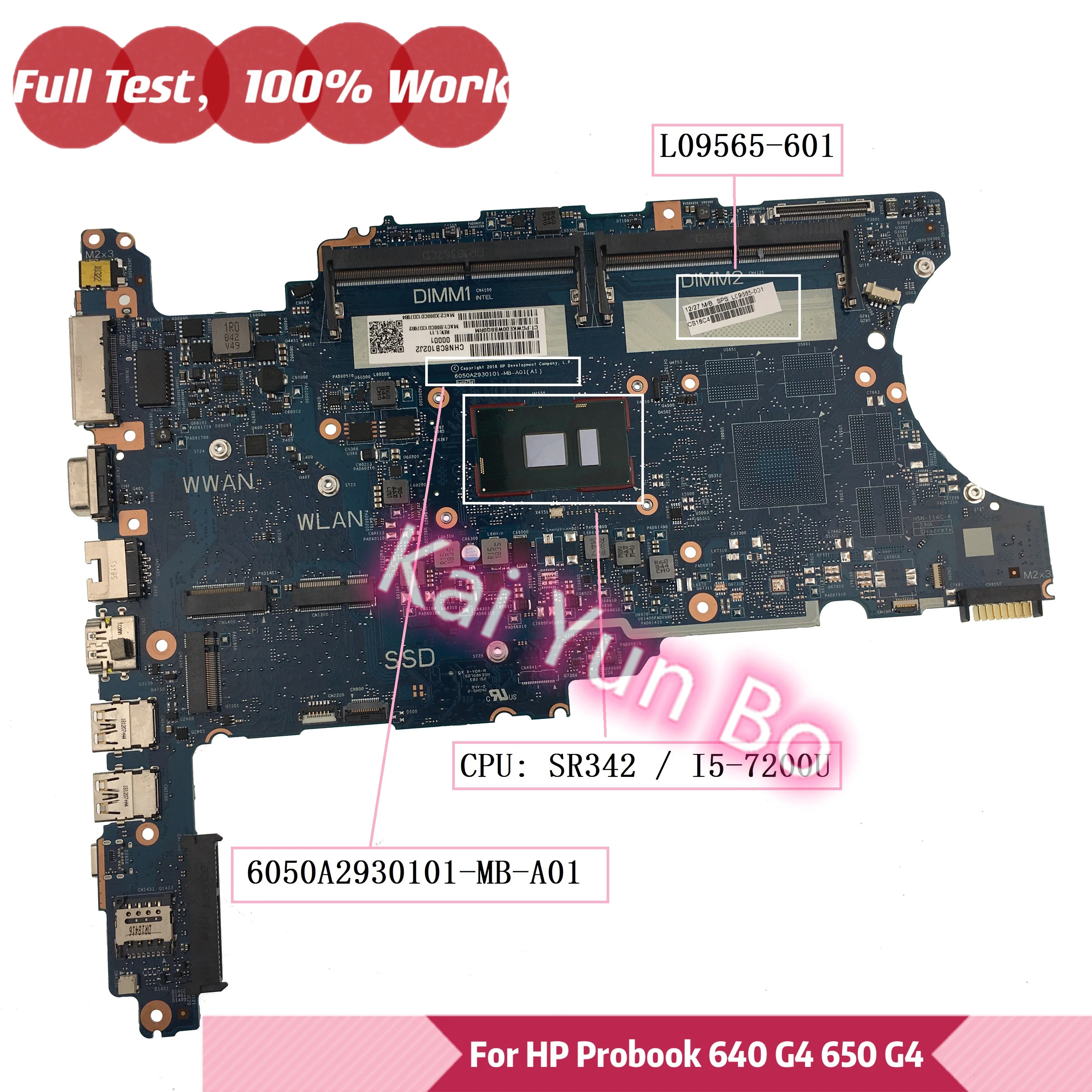 L09565-601 6050A2930101-MB-A01 для HP PROBOOK 640 G4 650 материнская плата ноутбука с процессором i5-7200U