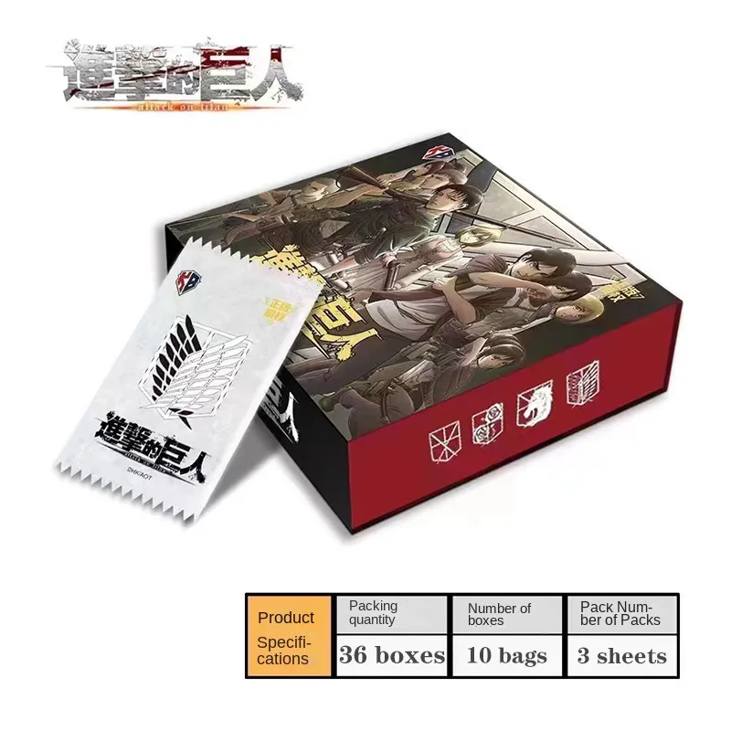 

New Genuine Attack On Titan Final Season Game Collection Card Box Collector's Edition Series Children Anime Cartoon Toy Gifts