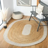 rug 100 natural woven jute oval rug modern double sided living rustic look rug carpets for living room