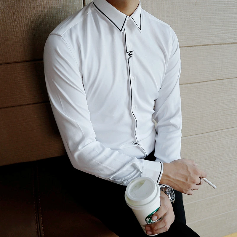 Рубашки мужская одежда 2022 Мужская Дизайнерская блузки рубашки поло корейские