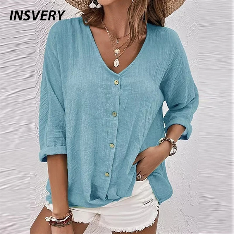 

Женская футболка с длинным рукавом, на пуговицах