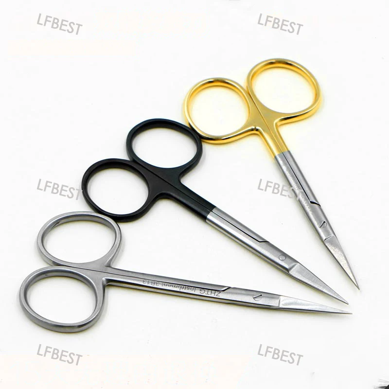 Straight Curved Point Surgery Stitches Removal Express Ophthalmology Tissue Embedding Fine Small Scissors Double Eyelid Stainles