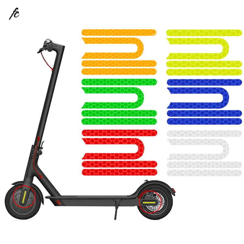 

4Pcs/set For Xiaomi Mijia M365 Pro Electric Scooter Reflective Sticker Reflector Red/Blue/Yellow/Orange/Green/Silver