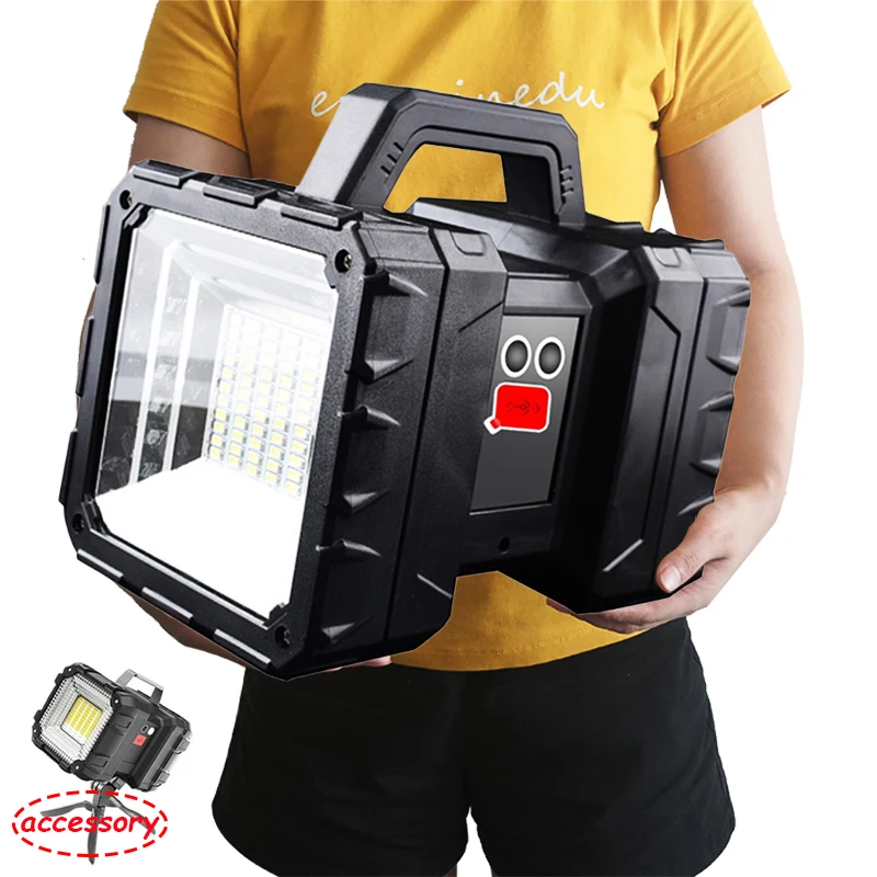

LED Flashlight XHP100 9-Core Super Bright Rechargeable Double Head Searchlight Handheld XHP70.2 Work Light Spotlight Floodling
