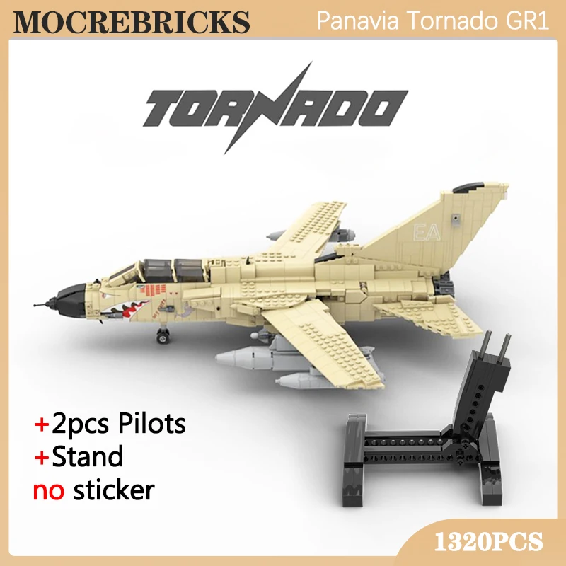 

WW2 Plane Military German Air Force Panavia Tornado Fighter MOC Building Block Expert Aircraft Model Technology Bricks Toy Gifts
