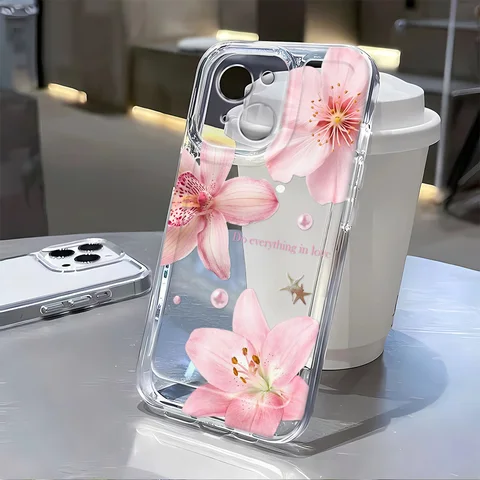 Прозрачный чехол для телефона iPhone 16 15 Pro Max 16E 14 13 12 Mini 11 XS MAX X XR 7 8 Plus SE 2022, чехол для телефона с летними цветами