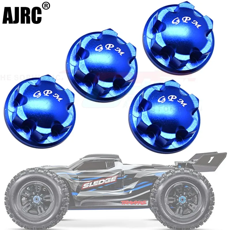 

Traxxas 1/8 4wd Sledge Monster Truck-95076-4 Aluminum Alloy Internal Knurled Lock Type Tire Nut #7758