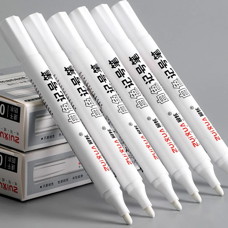 

Масляная Водонепроницаемая белая маркерная ручка, 1 шт., ручки для граффити, Перманентный гелевый карандаш, ручка для ноутбука с рисунком шин