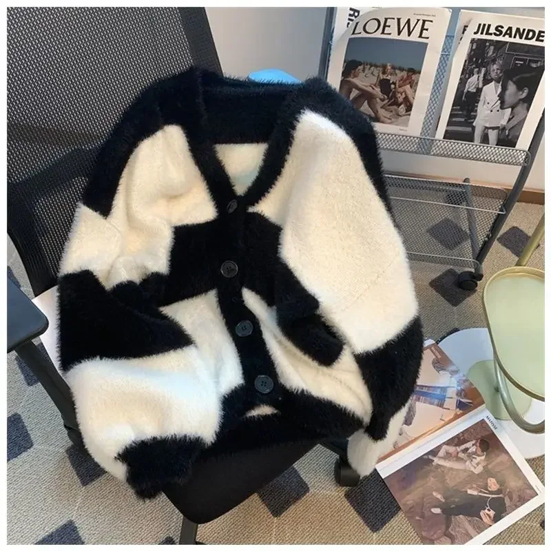 Водонепроницаемый женский кардиган в стиле Idle топ с v-образным вырезом мягкие