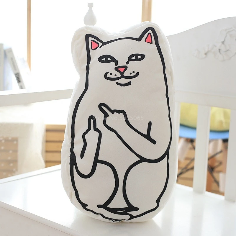 

Ripndip Lord Nermal Lordnermal Plush Toys Cat Stuffed Dolls Cute Cat Pillow Gift for Friends Hot Middle Finger Cat Plush Pillows
