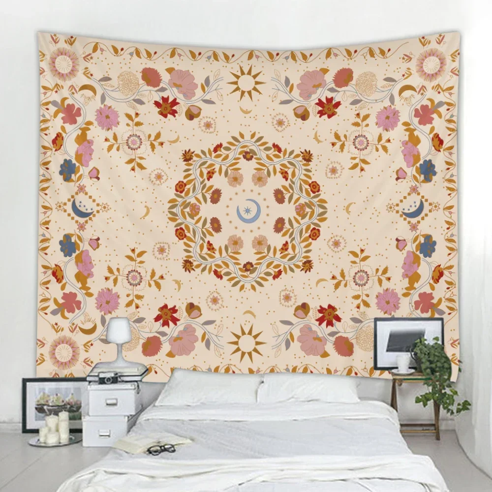 Цветы Луны психоделическая сцена искусственная Мандала Poso Miya настенная