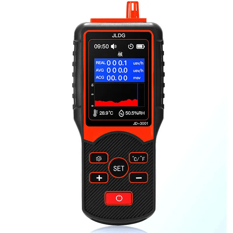 

JD-3001 Geiger Counter and Electromagnetic Radiation Detector Temperature Humidity meter