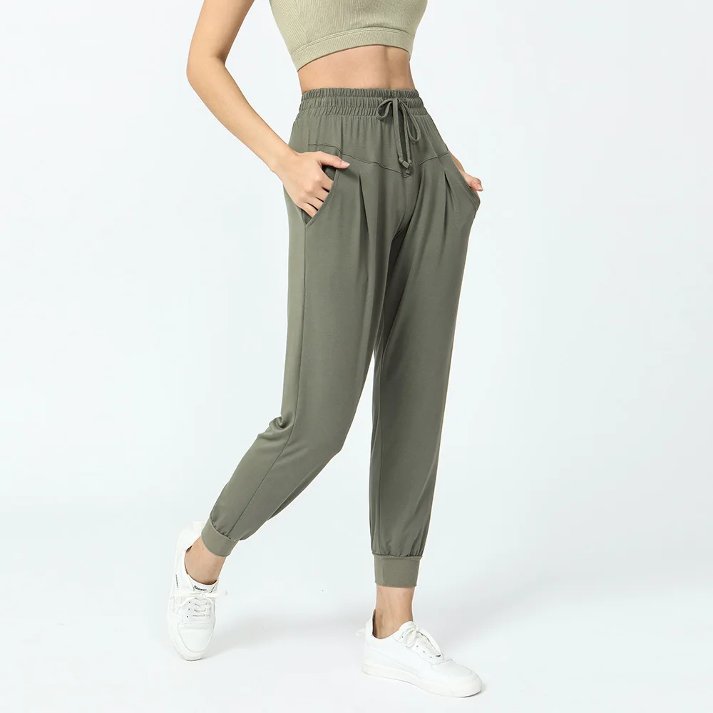 Women Sports Pants Breathable Lightweight Loose Fitness Training Leggings Jogger Haren Trousers For Yoga